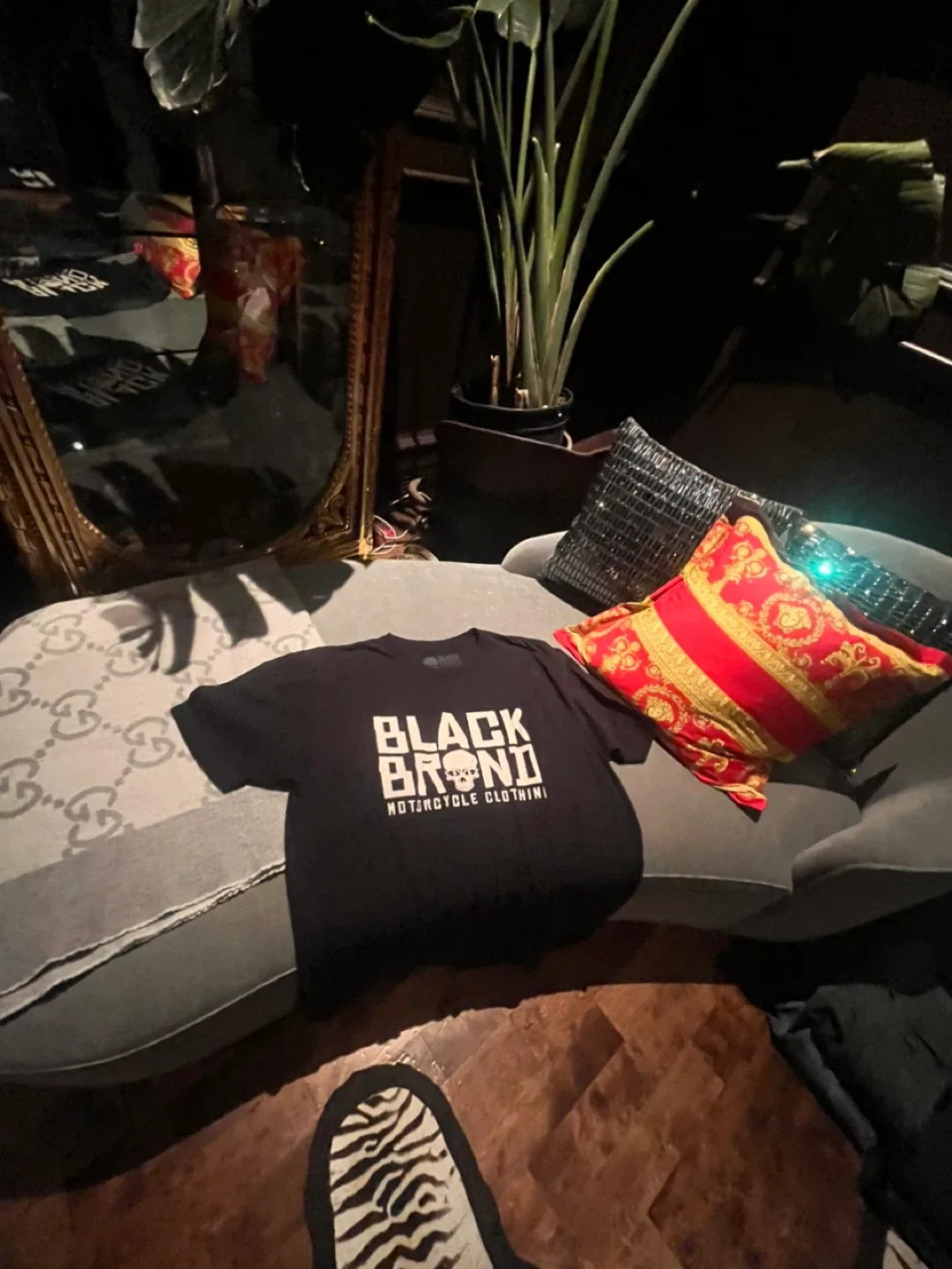 Black Brand Motorcycle Clothing T-Shirt thumbnail