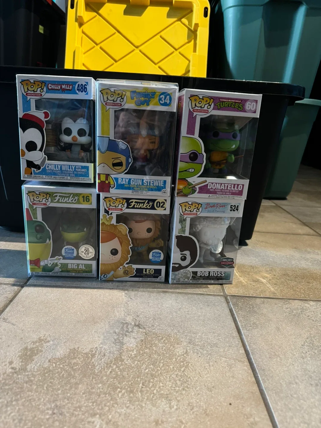 Funko POP! Figures: Chilly Willy, Ray Gun Stewie, Donatello thumbnail