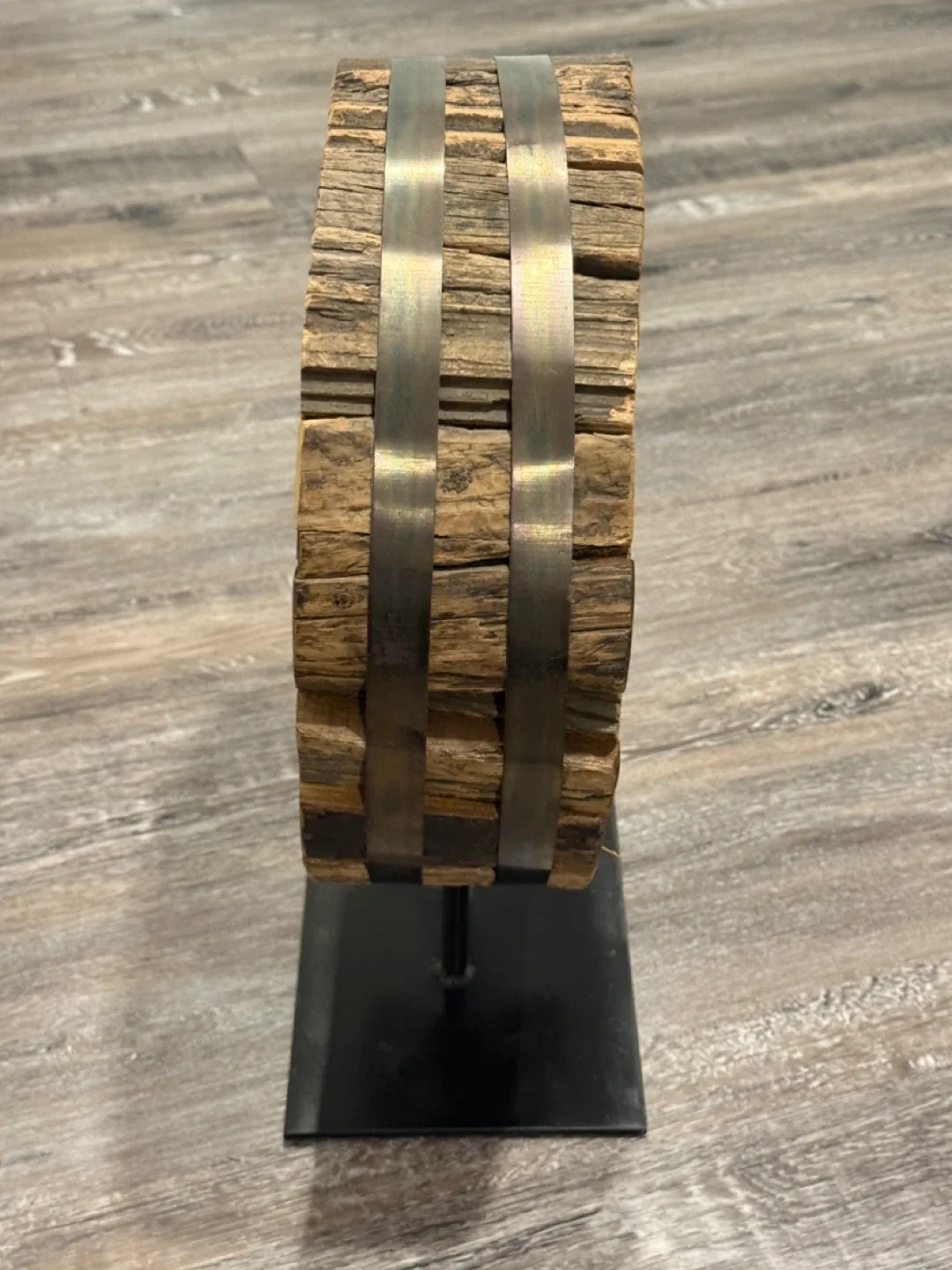 Reclaimed Wood & Metal Decorative Sphere Crate & Barrel image indicator(4)