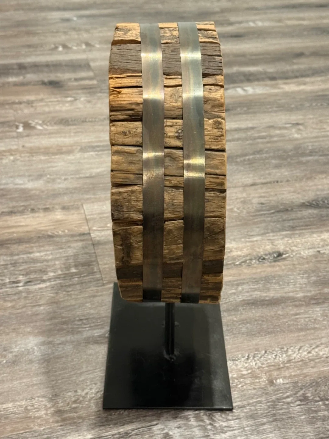 Reclaimed Wood & Metal Decorative Sphere Crate & Barrel image indicator(2)