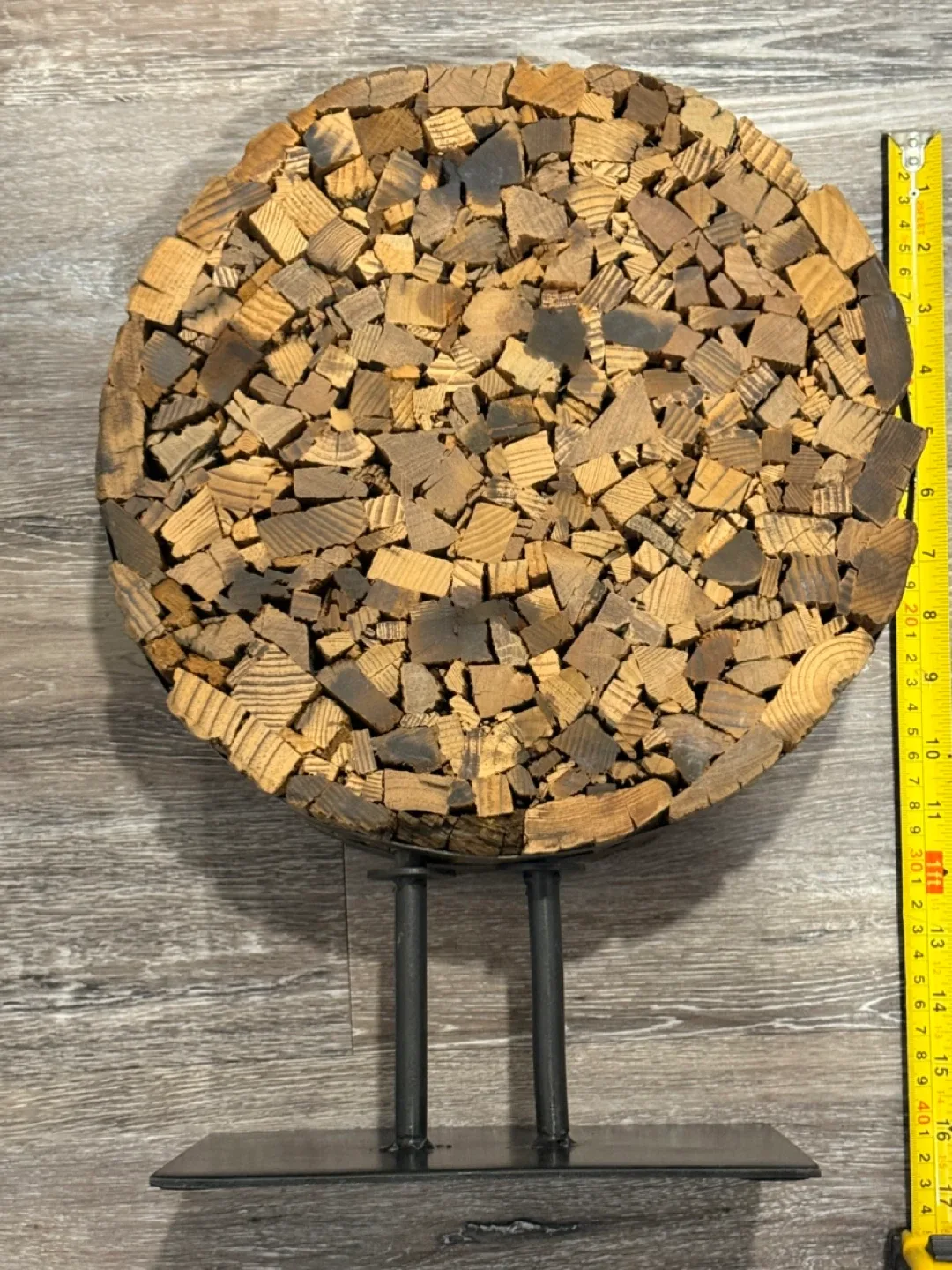 Reclaimed Wood & Metal Decorative Sphere Crate & Barrel image indicator(5)