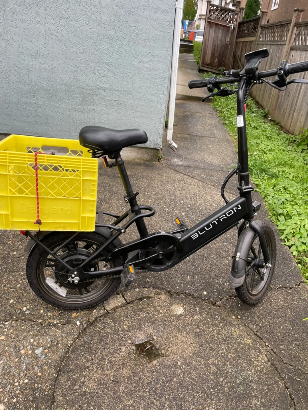 Blutron E-Bike with Yellow Crate image indicator(3)