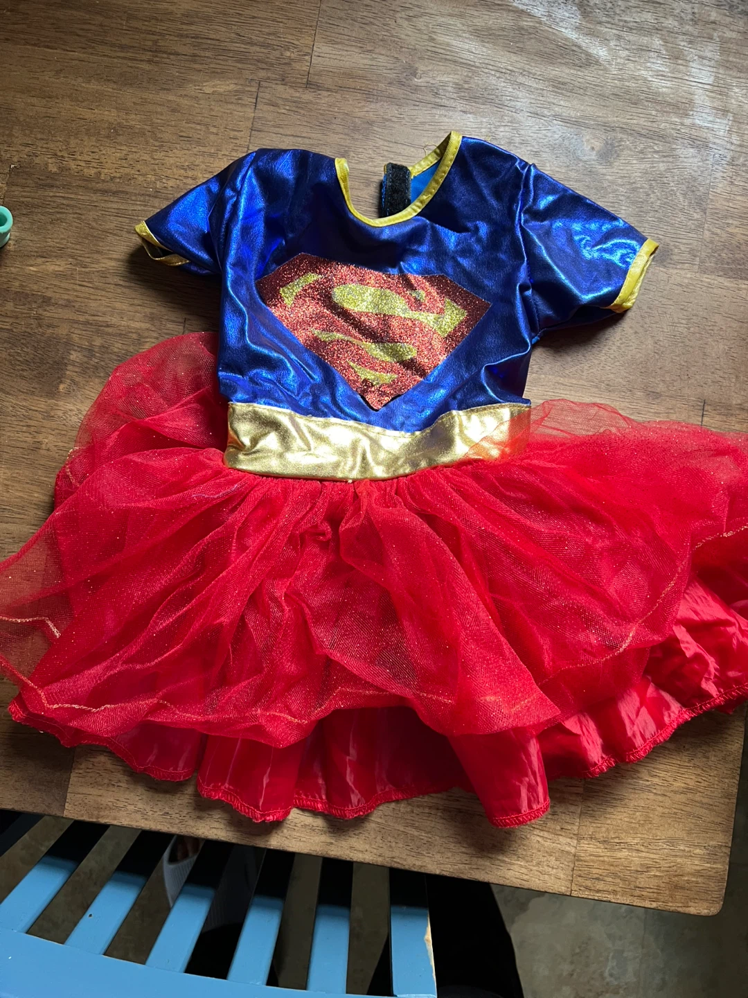 12 month Supergirl Costume - Blue & Red