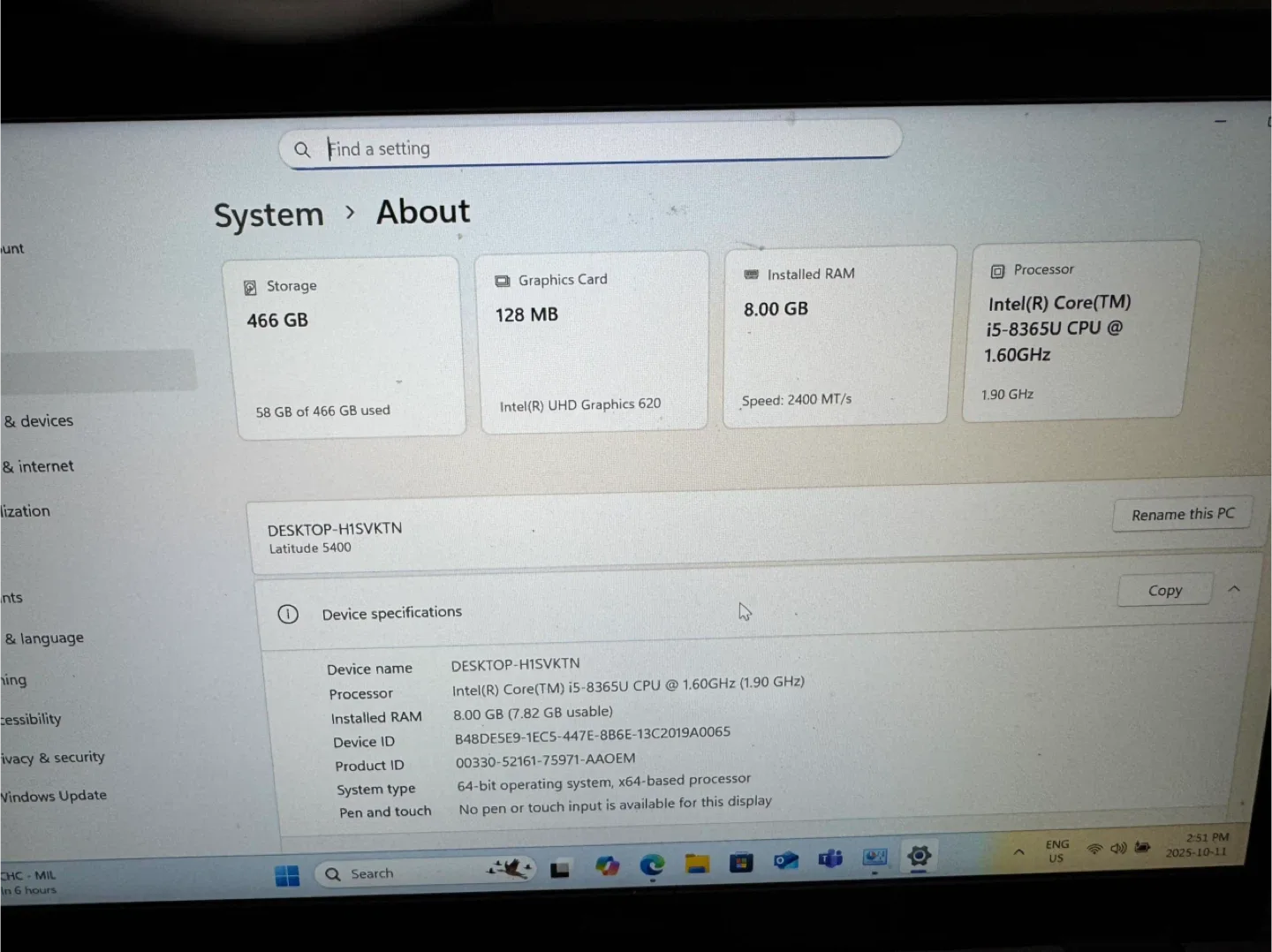Dell Latitude 5400 Laptop - Windows 11 Pro image indicator(4)