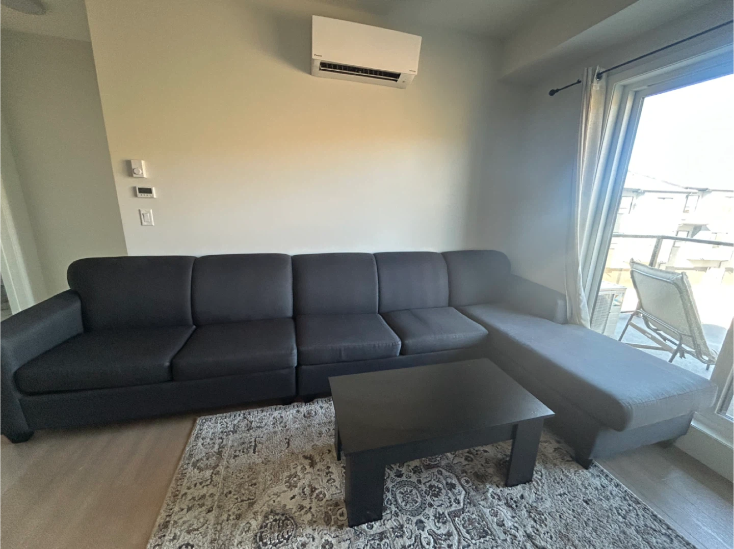 MOVE OUT SALE - Dark Grey Sectional Sofa with Chaise - photo 2