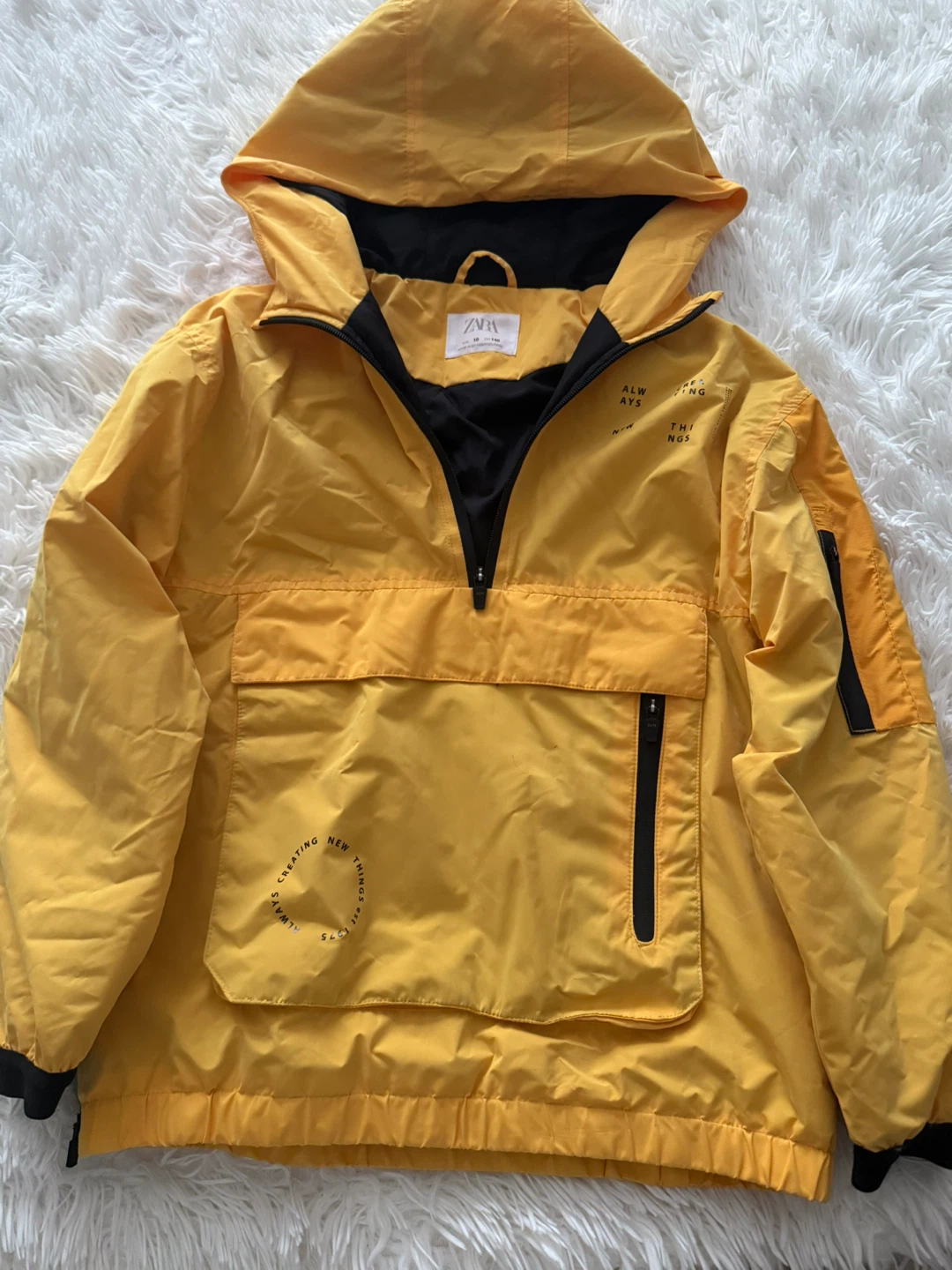 Zara Yellow Anorak Jacket Size 10 Boys/Girls - photo 2