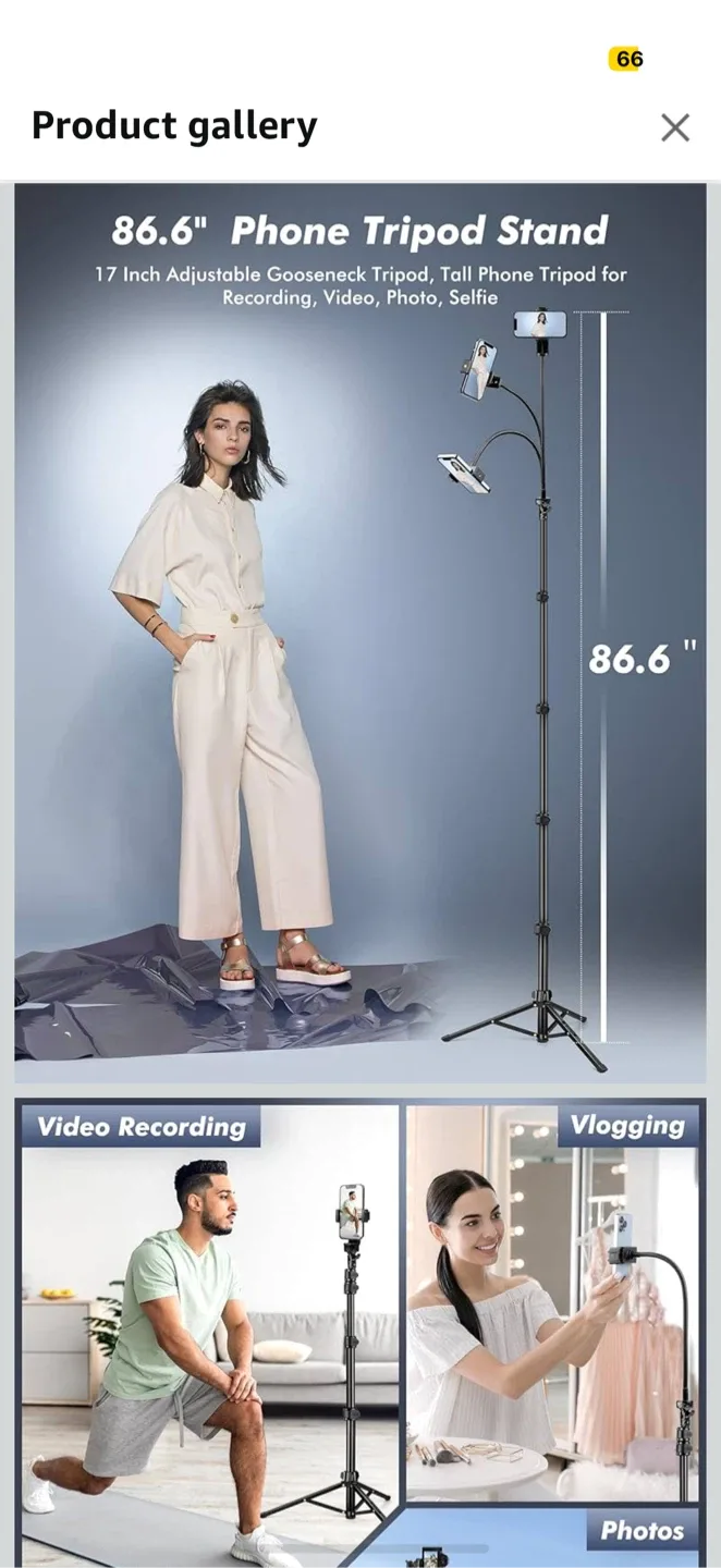 Phone Tripod with Gooseneck image indicator(2)