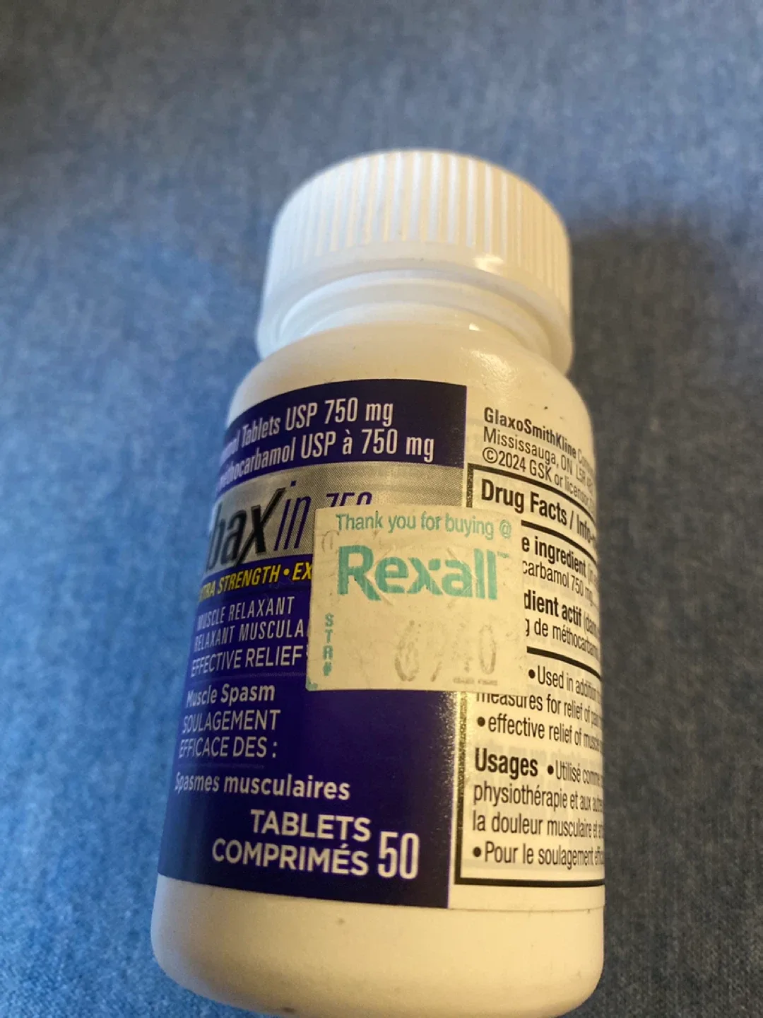 Robaxin Extra Strength Muscle Relaxant 50 Tablets image indicator(2)