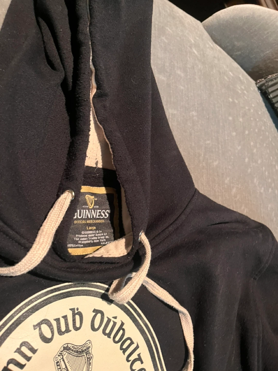 Guinness Black Hoodie - Size Large - photo 3