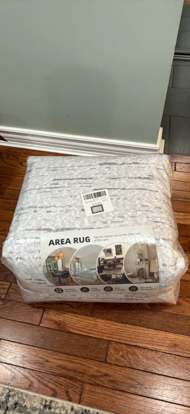 9x12 ft Abstract Grey Area Rug - Soft & Durable image indicator(7)