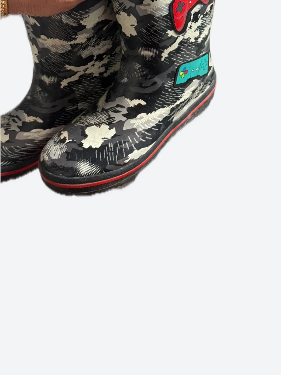 Camouflage Rain Boots with Game Controller Design image indicator(2)