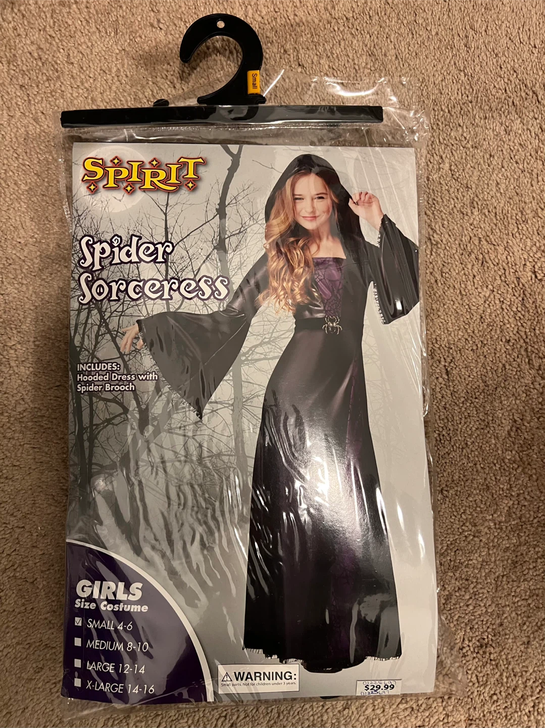 Spirit Spider Sorceress Girls Costume - Size Small (4-6)