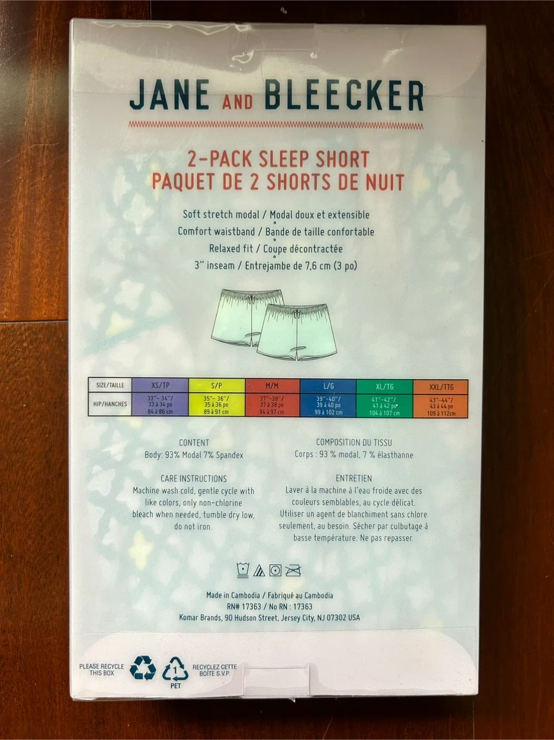 “NEW” Jane and Bleecker 2-Pack Sleep Shorts (Small) image indicator(3)