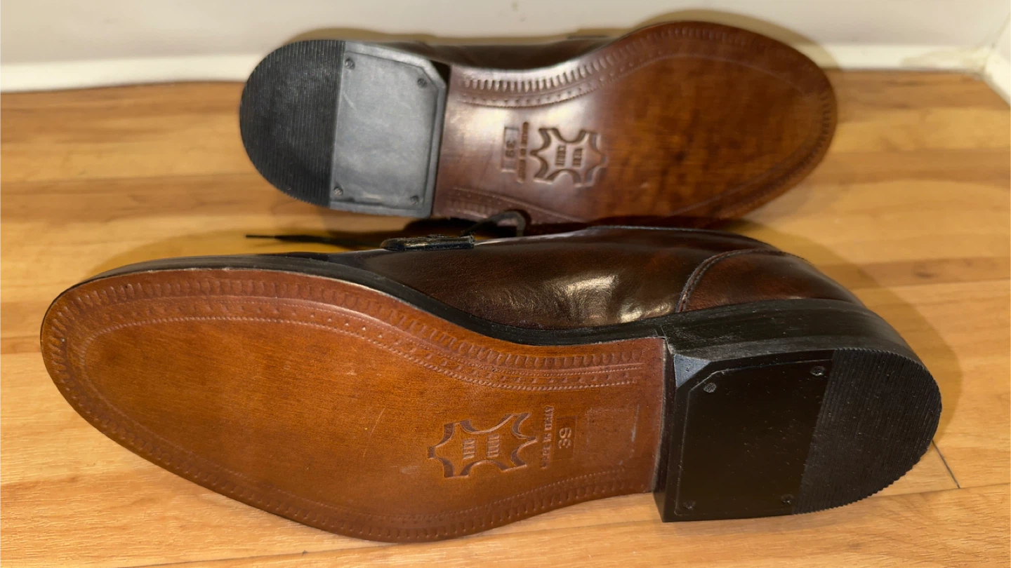 Handcrafted Leather Dress Shoes - Size 39 -Made in Italy - photo 5