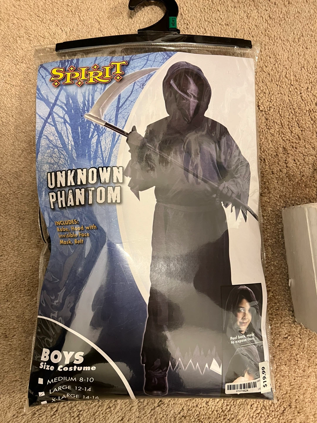 Spirit Halloween Unknown Phantom Costume - Boys Large (12-14)