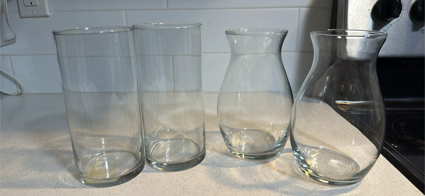 Assorted Clear Glass Vases - photo 4