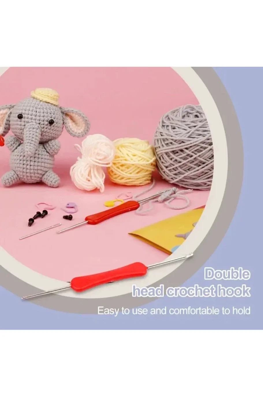 DIY Elephant Crochet Kit- Easy to Use! thumbnail