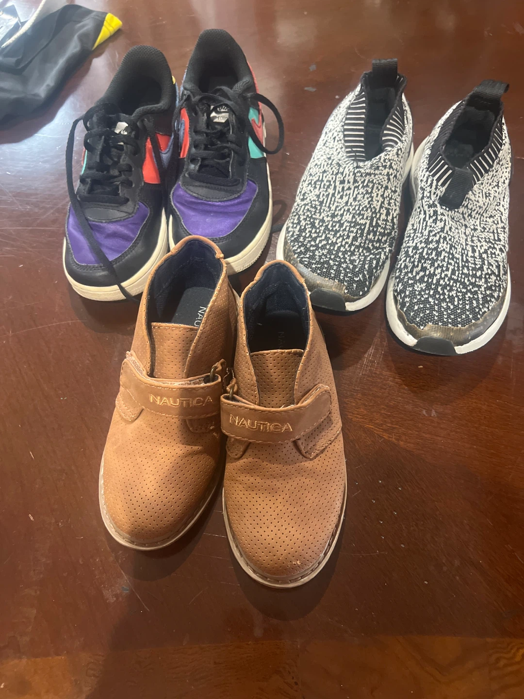 Assorted Kids' Shoes: Nike, Adidas, Nautica
