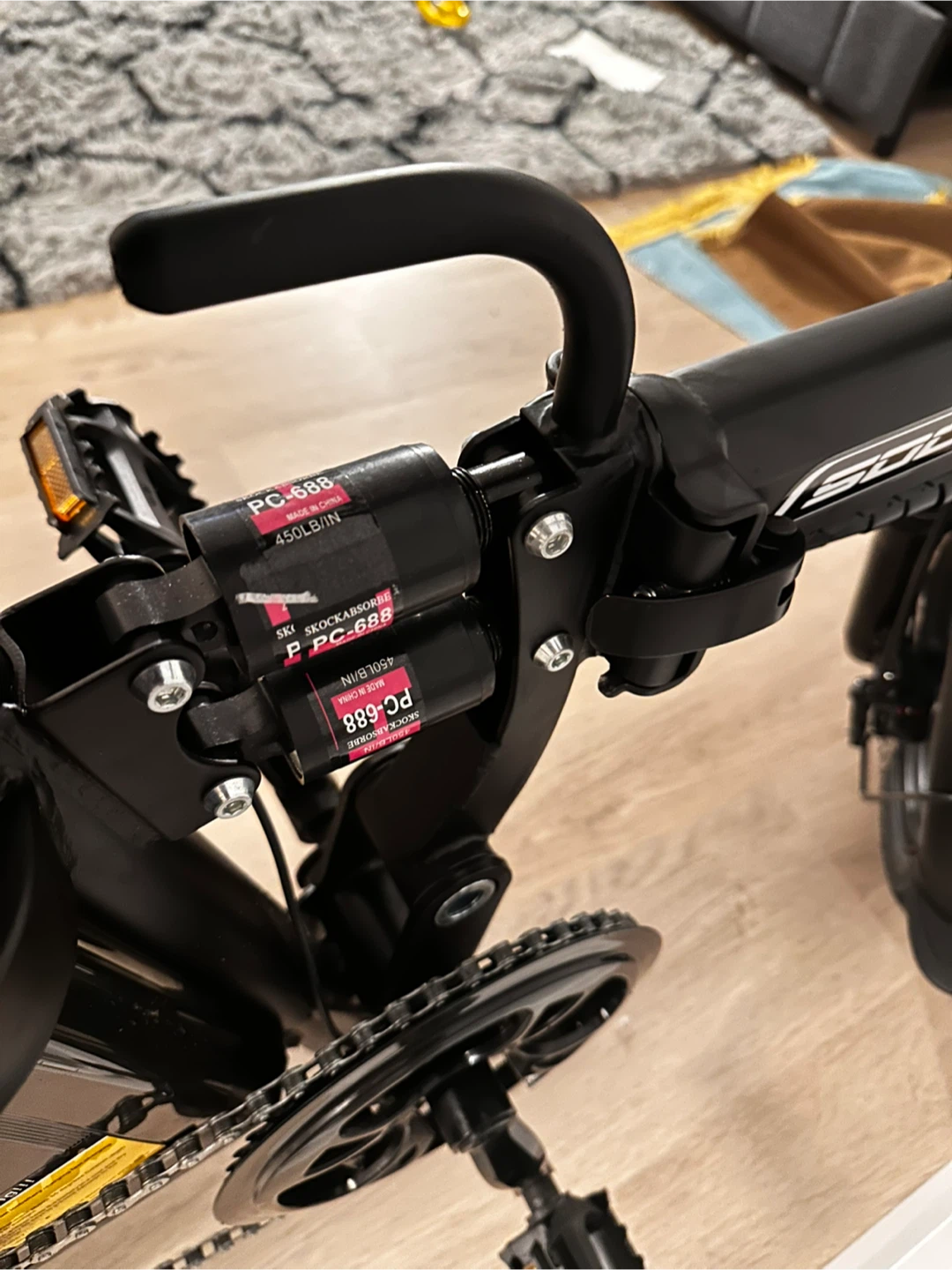 14” Folding Electric Bike - Black - photo 5