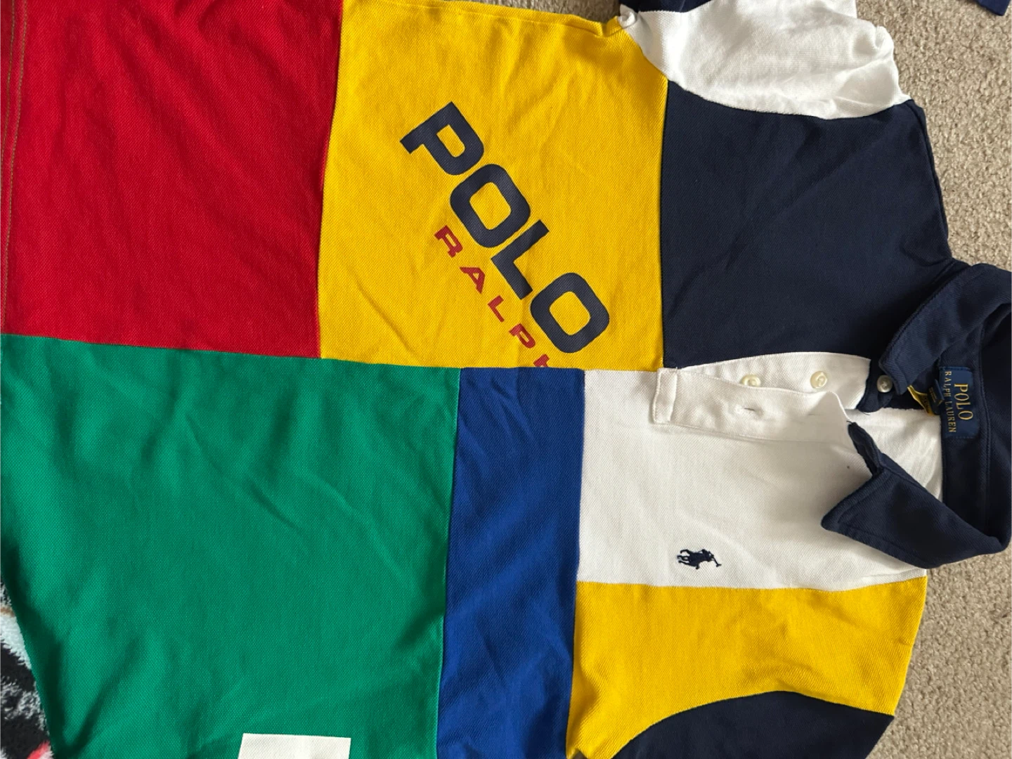 Polo Ralph Lauren Colour Block Rugby Shirt - L (14-16) - photo 4