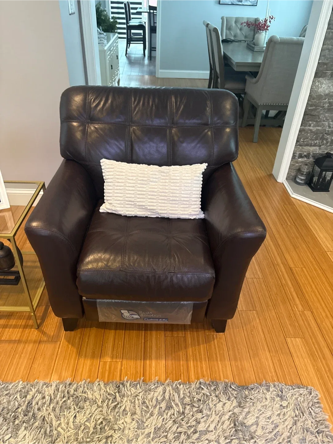 Leather Sofa and Recliner Set - Dark Brown image indicator(3)