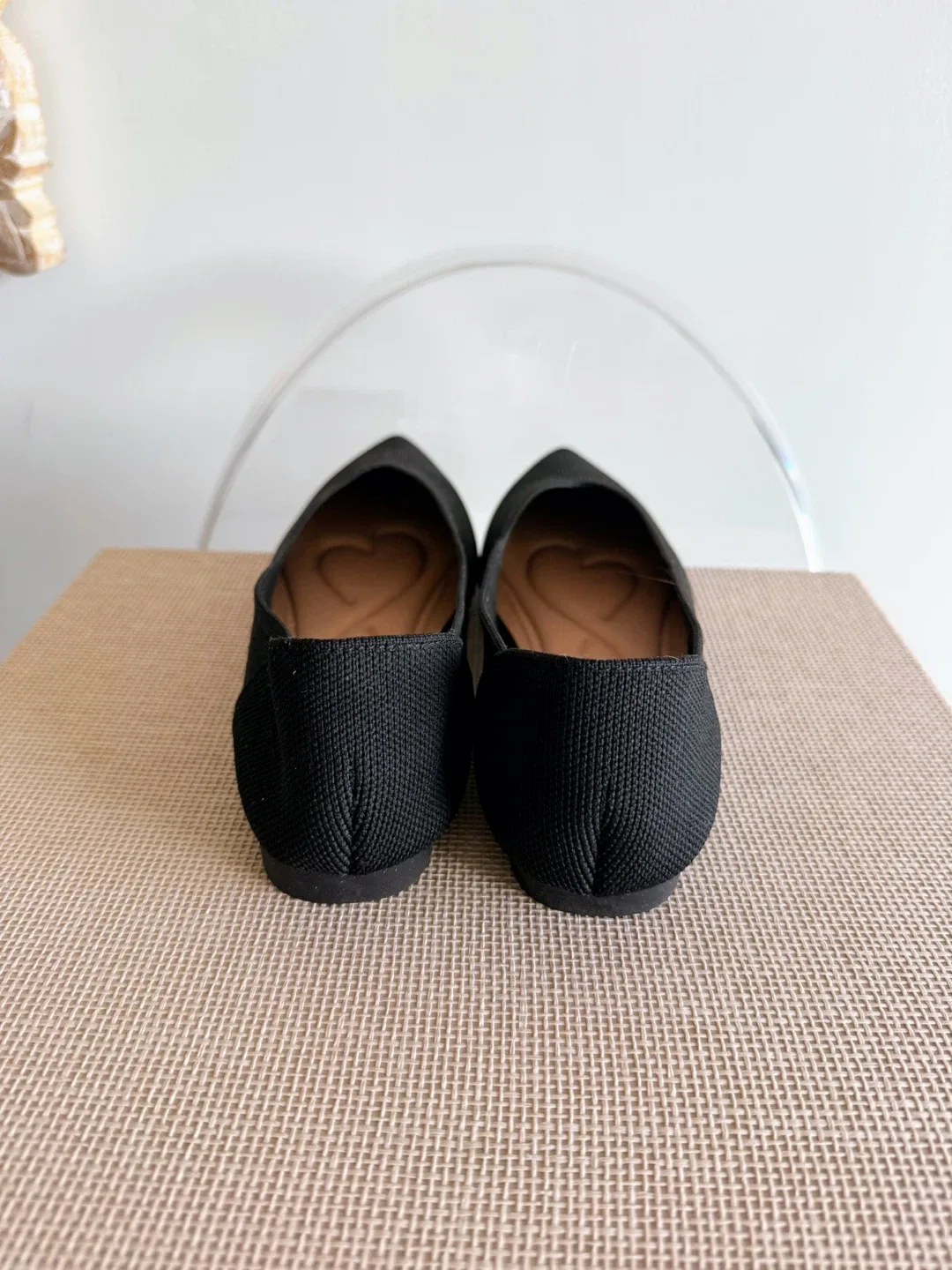 Black Knit Flats Size 8 image indicator(5)