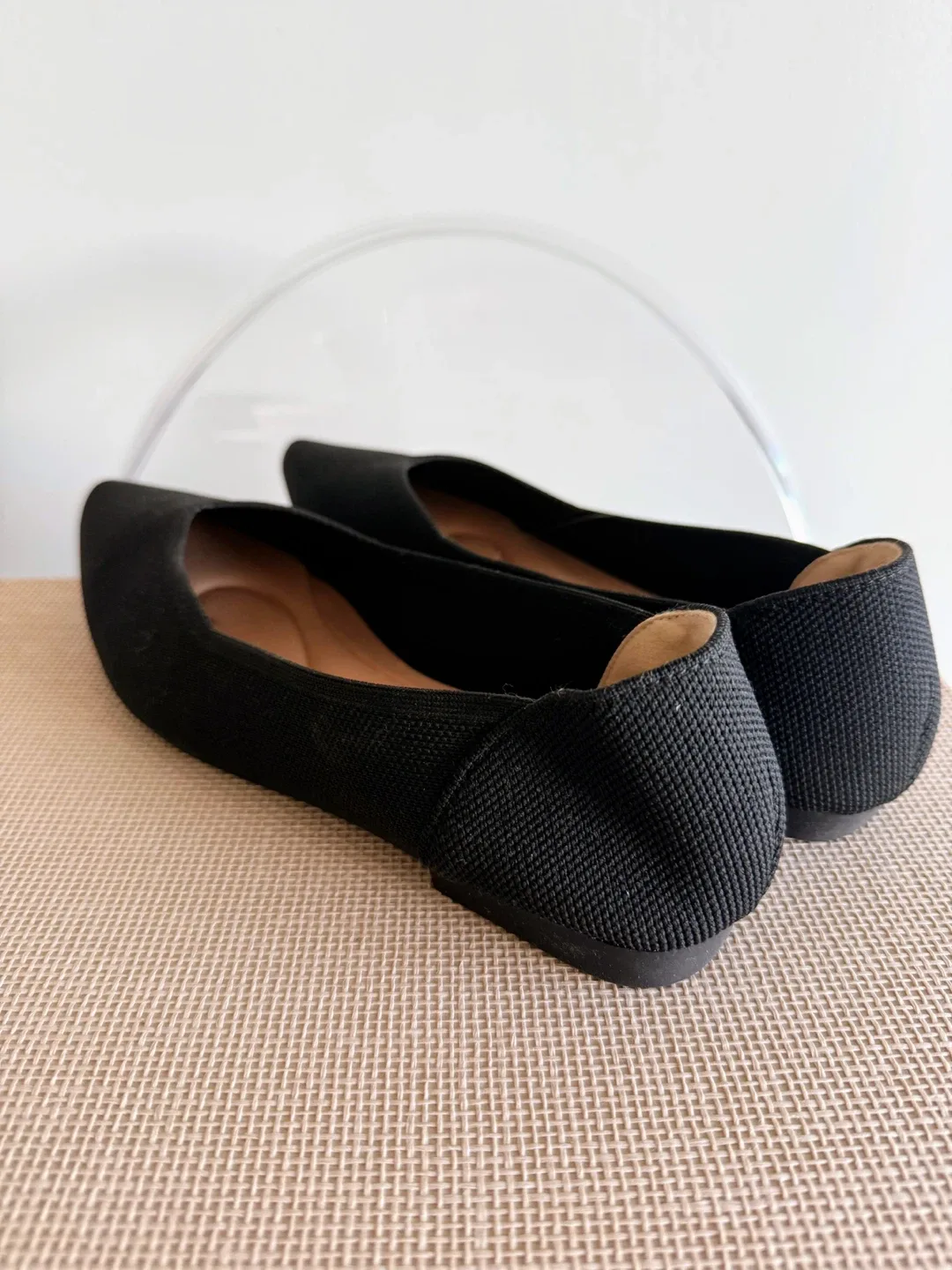 Black Knit Flats Size 8 image indicator(4)