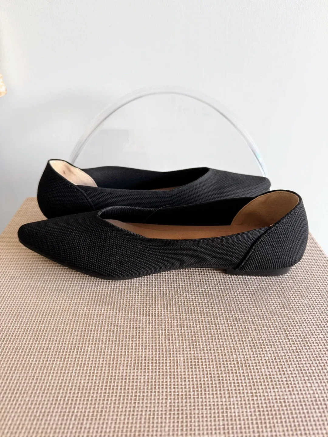 Black Knit Flats Size 8 image indicator(3)