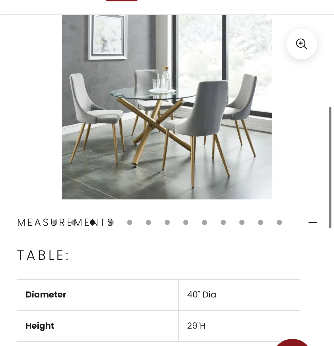 Round Glass Dining Table with 4 Grey Chairs - photo 3