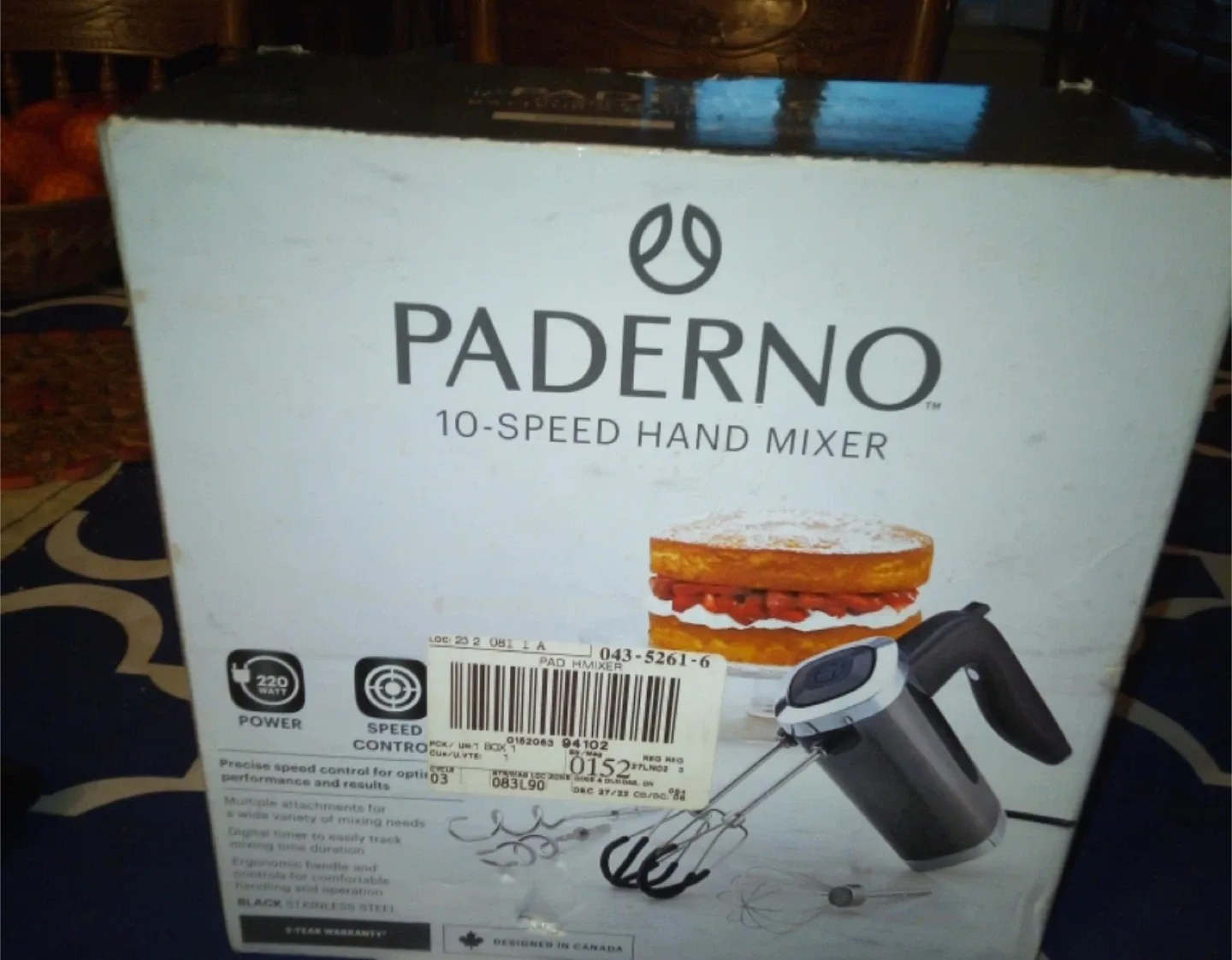 Paderno 10-Speed Hand Mixer thumbnail
