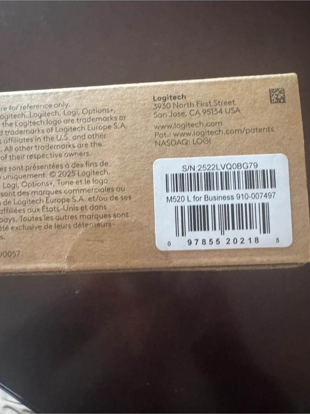 BNIB Logitech Signature Wired M520 L for Business Mouse image indicator(3)