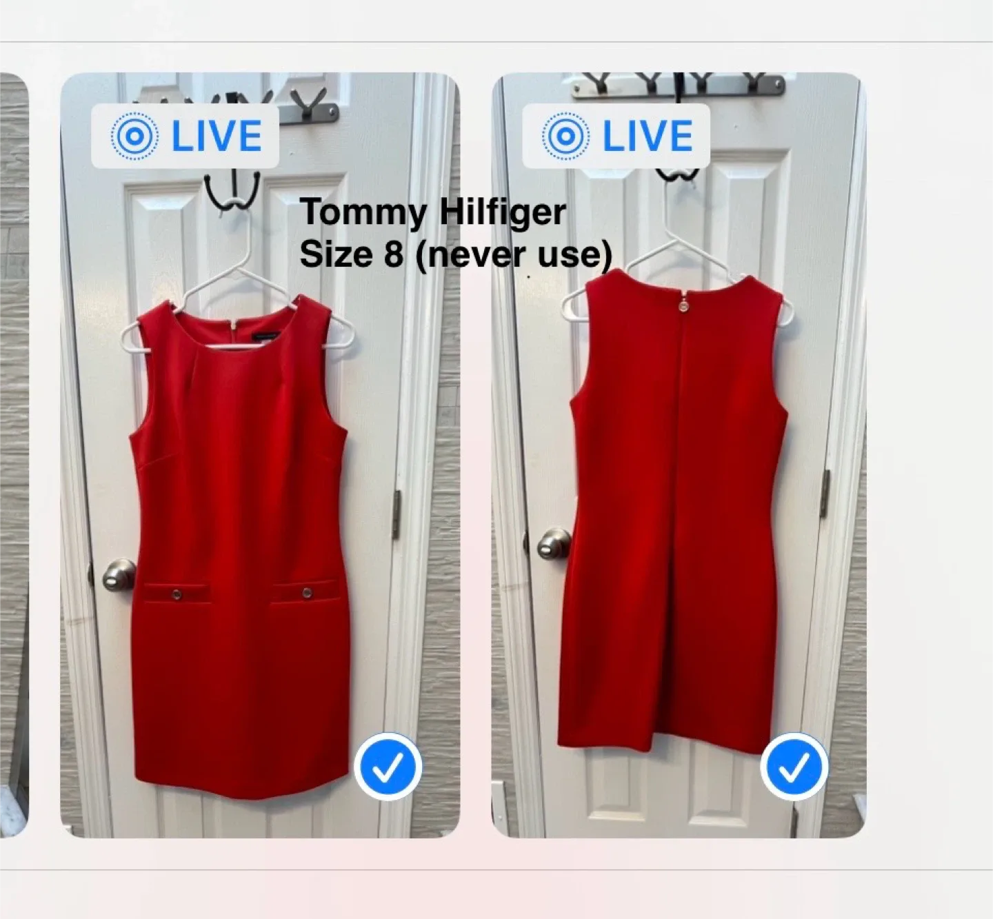 Tommy Hilfiger Red Dress - Size 8 (Never Used) thumbnail