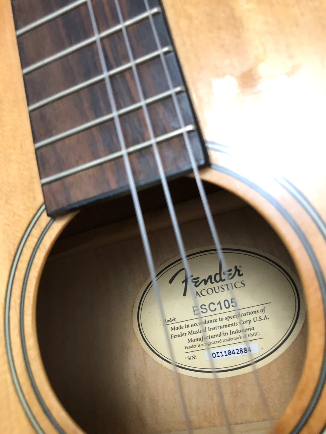 Fender Acoustics ESC105 Classical Guitar - photo 5