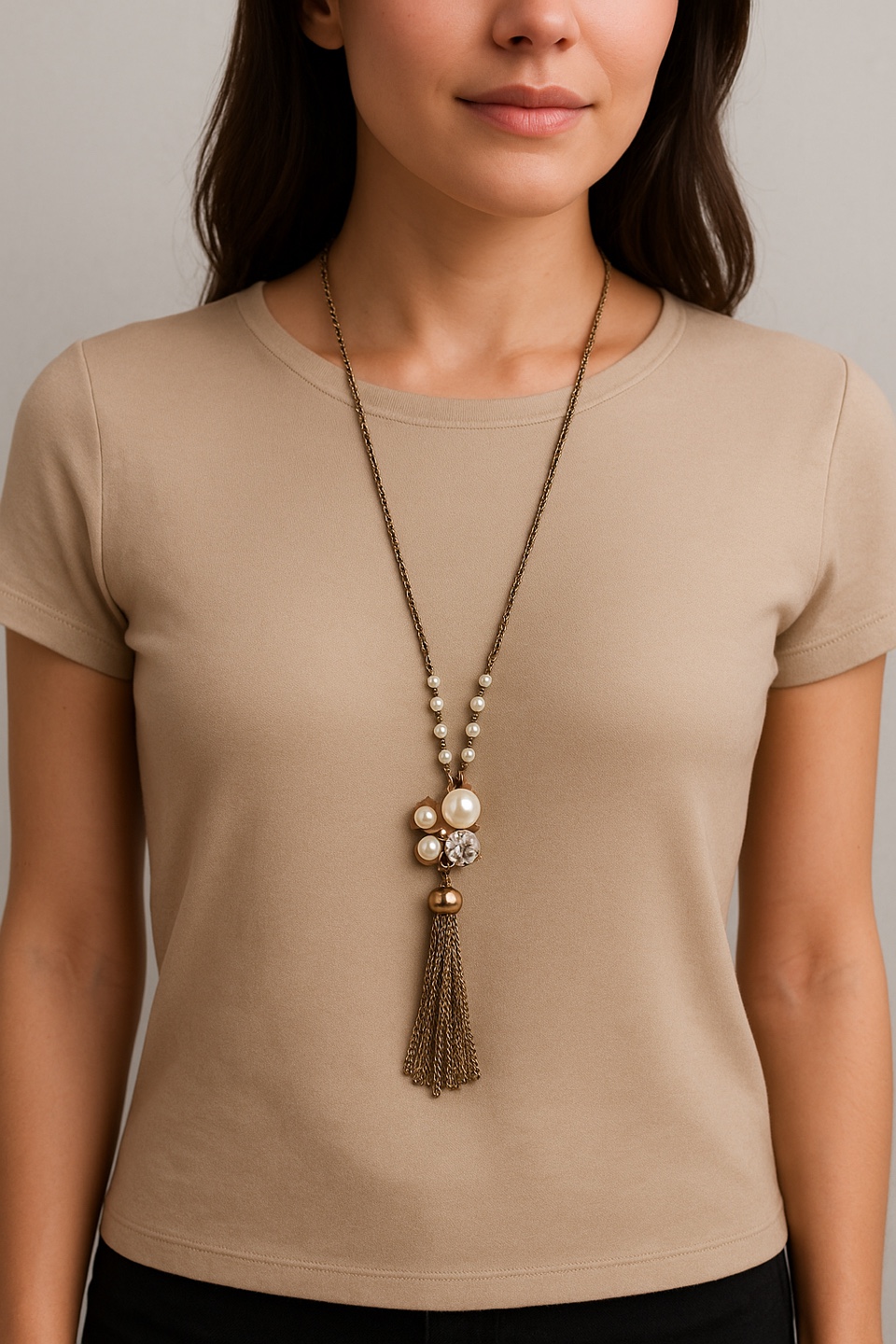 Tassel Pendant Necklace - Gold - photo 2