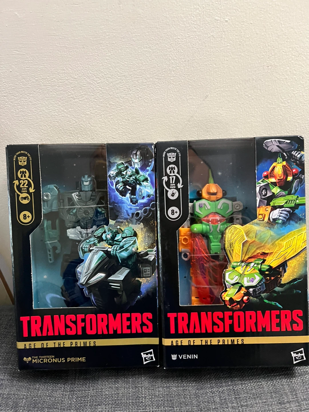 Transformers $40 Each Sealed.  Micronus Prime & Venin