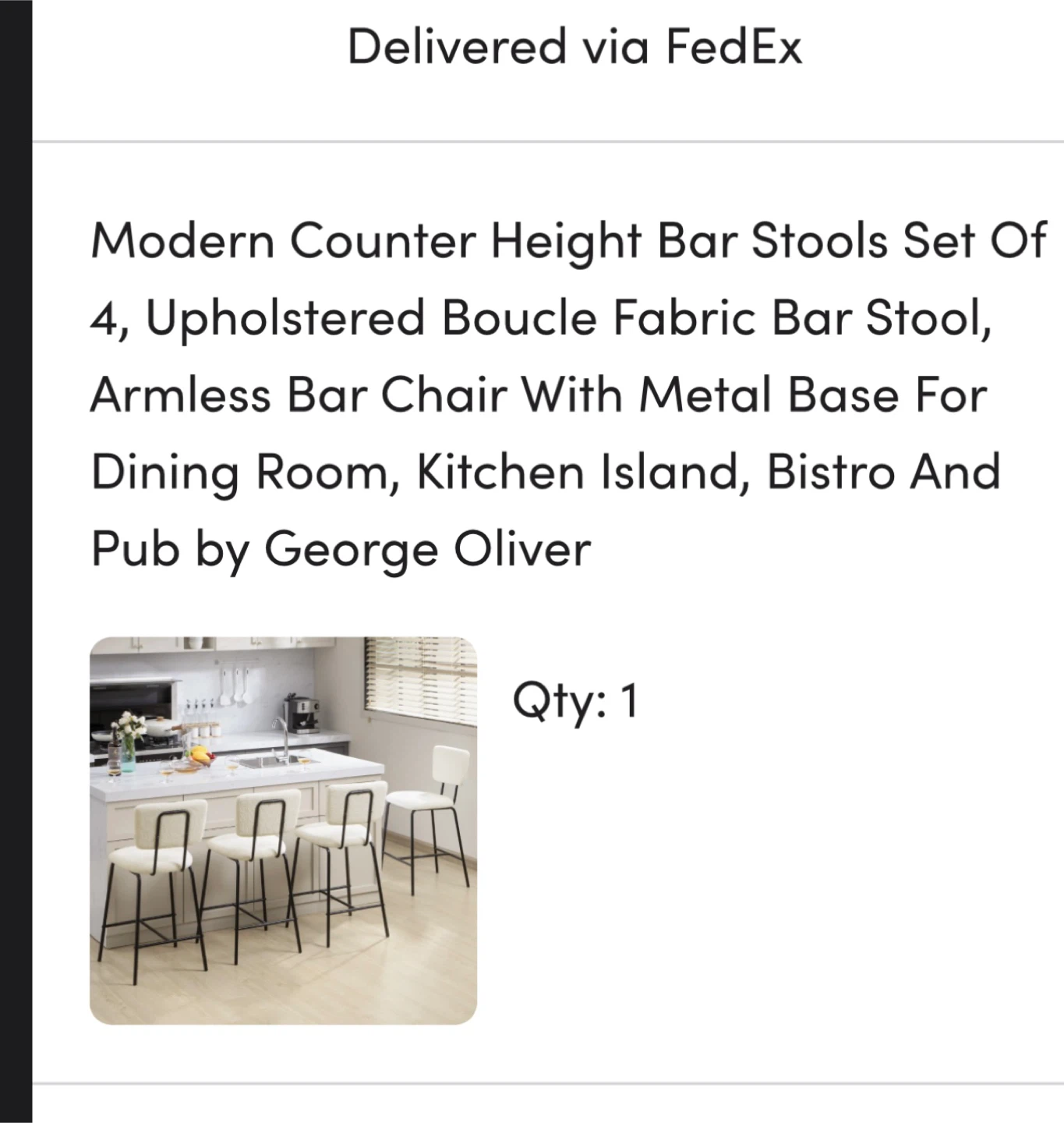 MOVE OUT SALE - 4 island bar chairs - George Oliver Bar Stools - photo 3