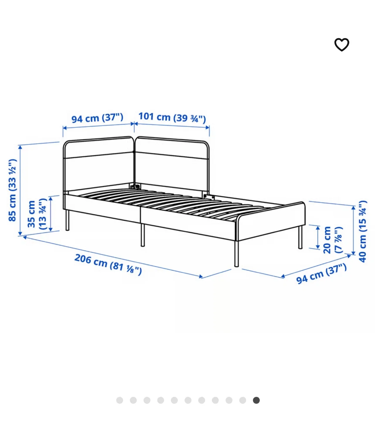 IKEA Twin Bed Frame + Mattress image indicator(2)