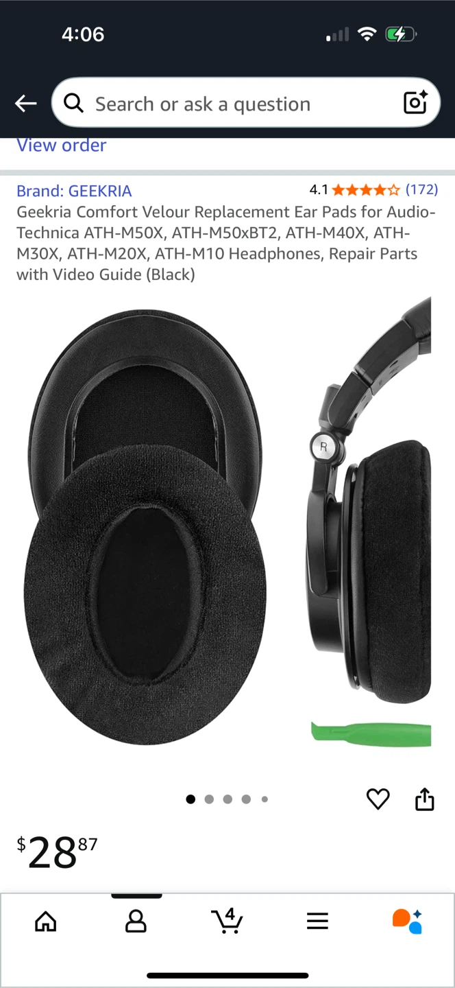 Geekria Comfort Velour Replacement Ear Pads