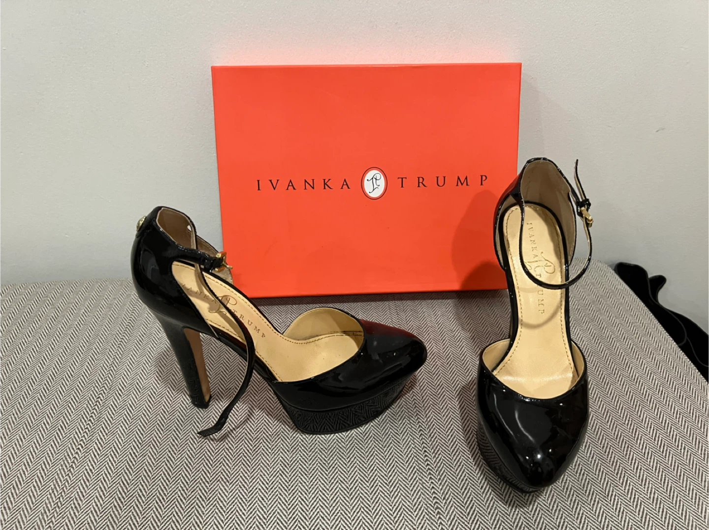 Ivanka Trump Black Patent Leather Heels