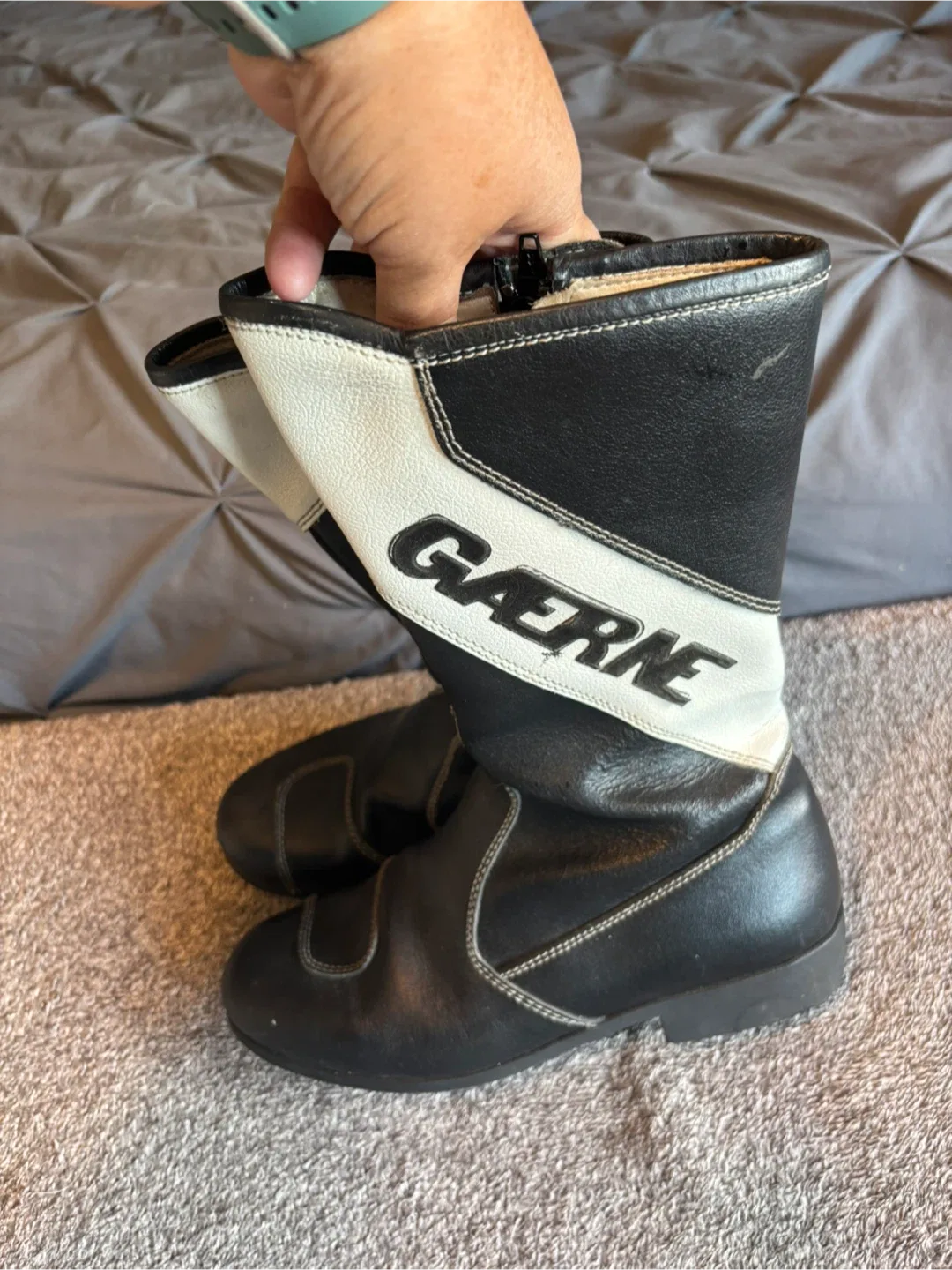 Gaerne Black & White Leather Boots - Size 6 image indicator(5)