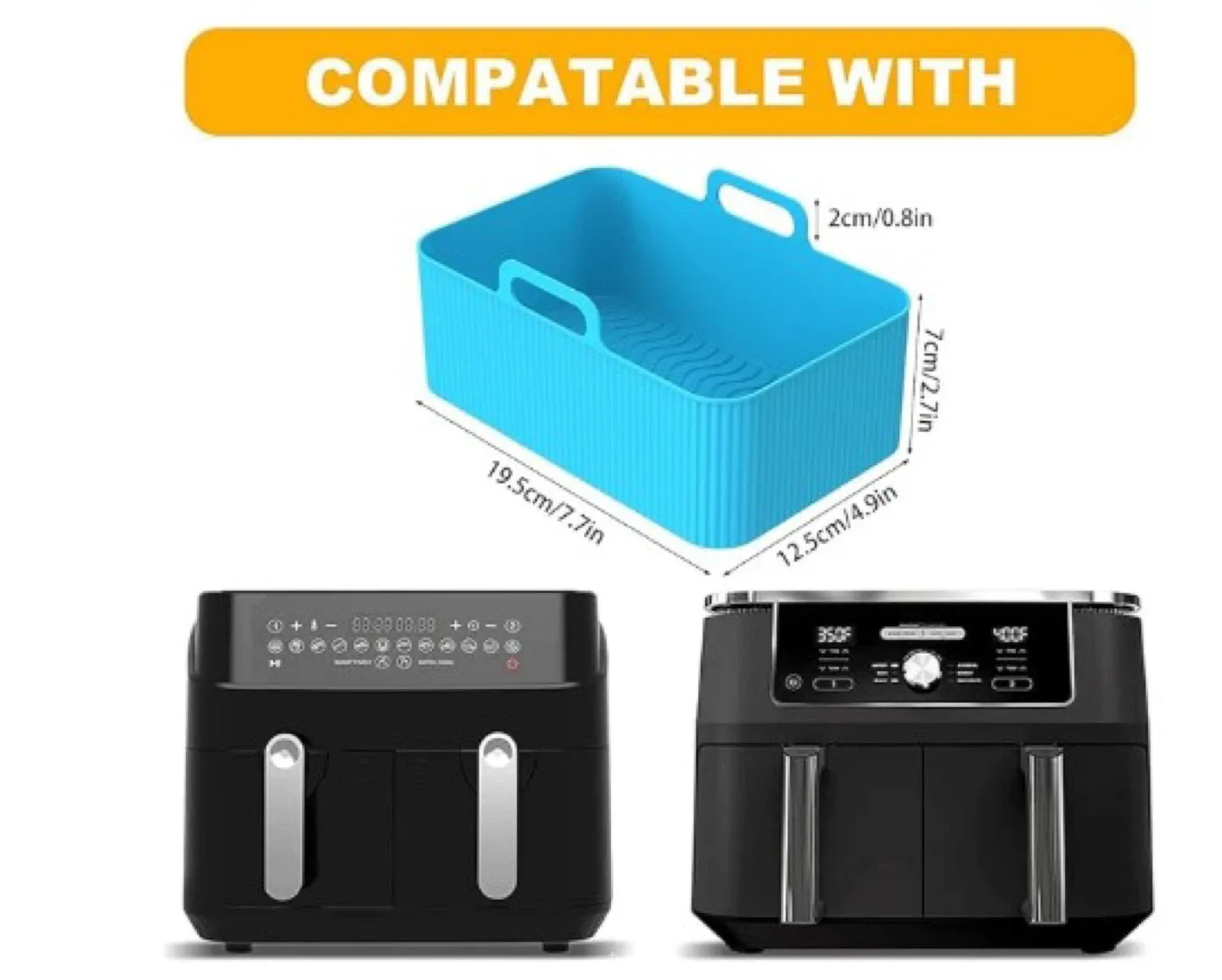 Blue Silicone Air Fryer Liner thumbnail