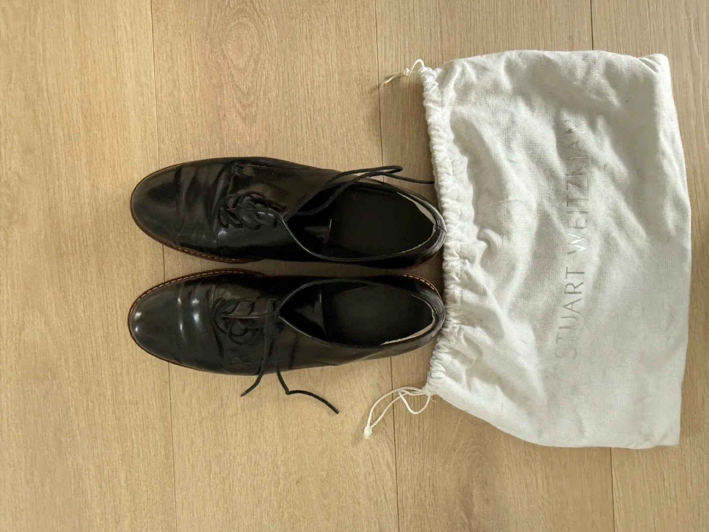 Stuart Weitzman Black Leather Dress Shoes image indicator(5)