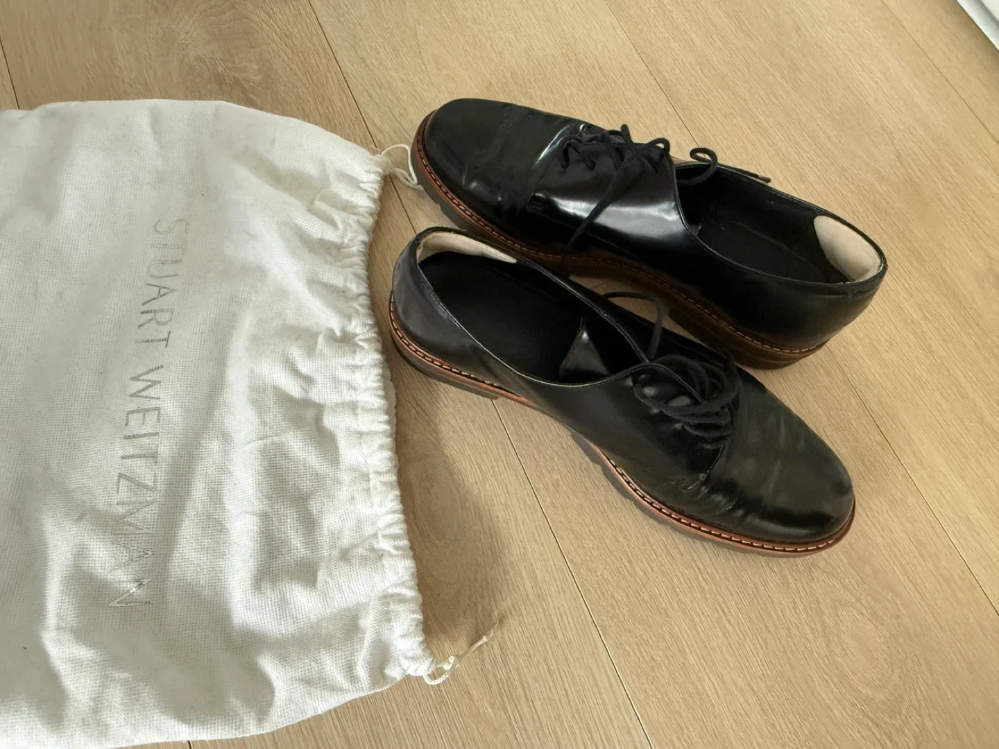 Stuart Weitzman Black Leather Dress Shoes image indicator(2)