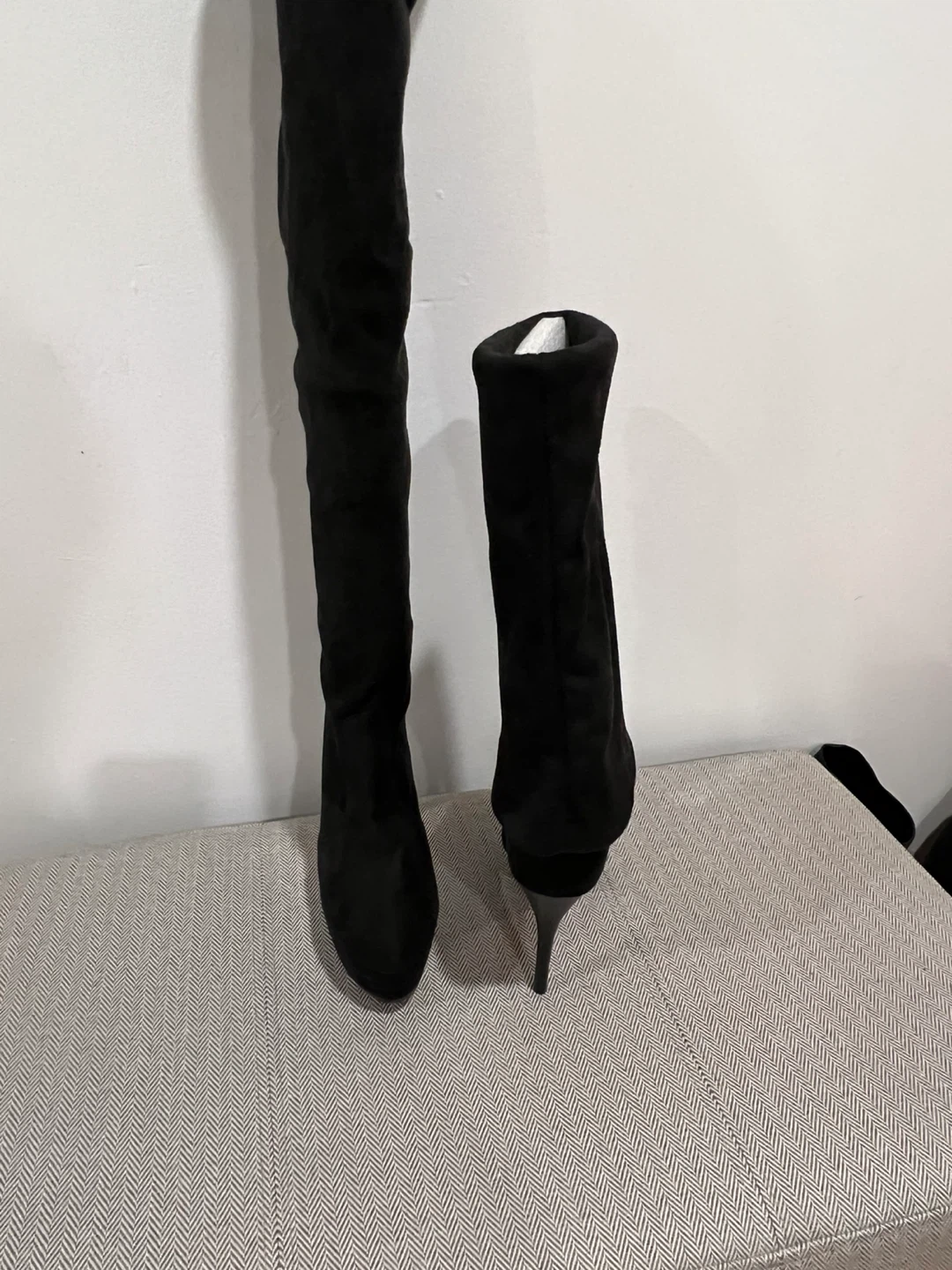 Black Thigh High Stiletto Boots - photo 2