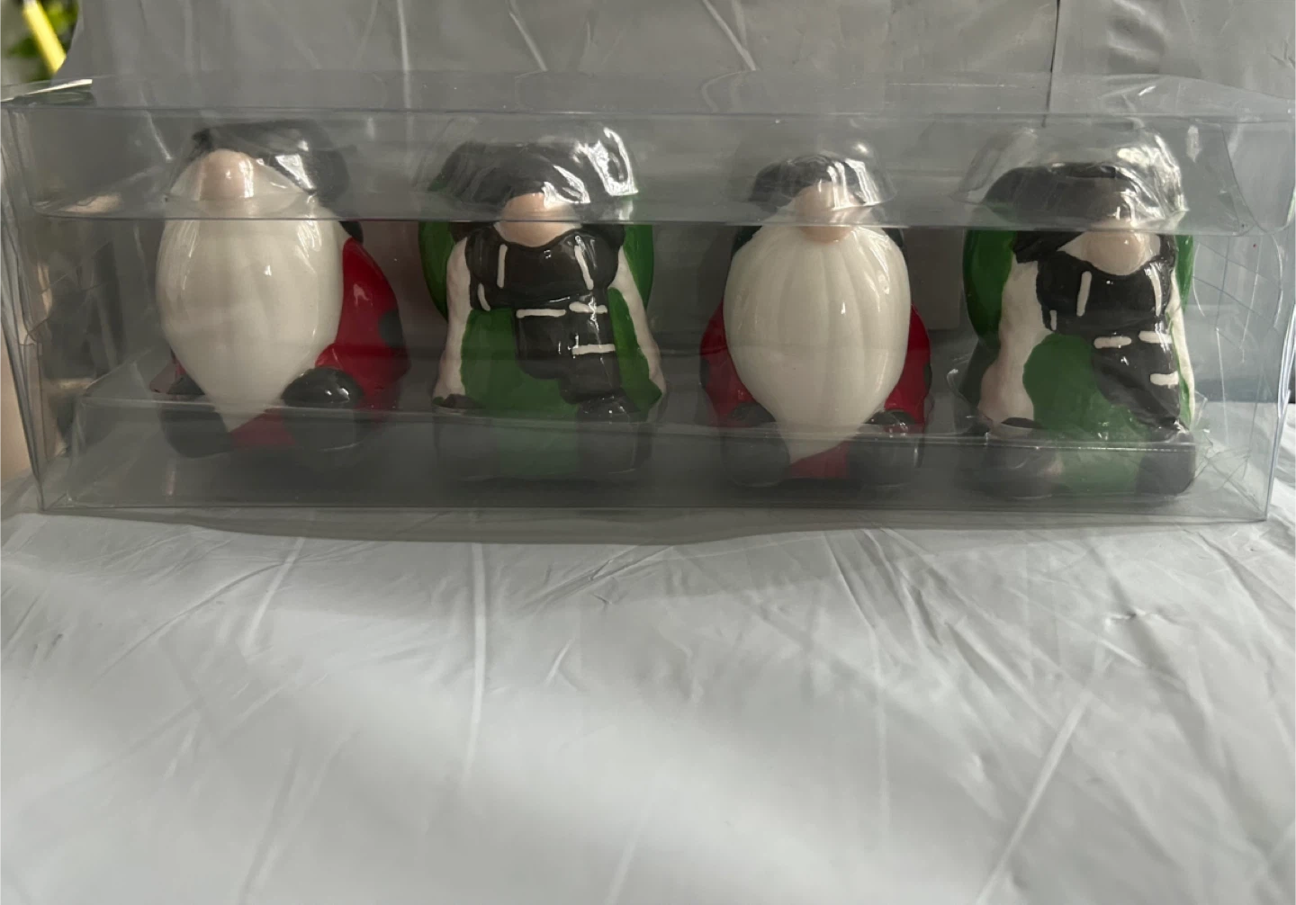 Set of 4 Gnome Taper Holders, Brand New