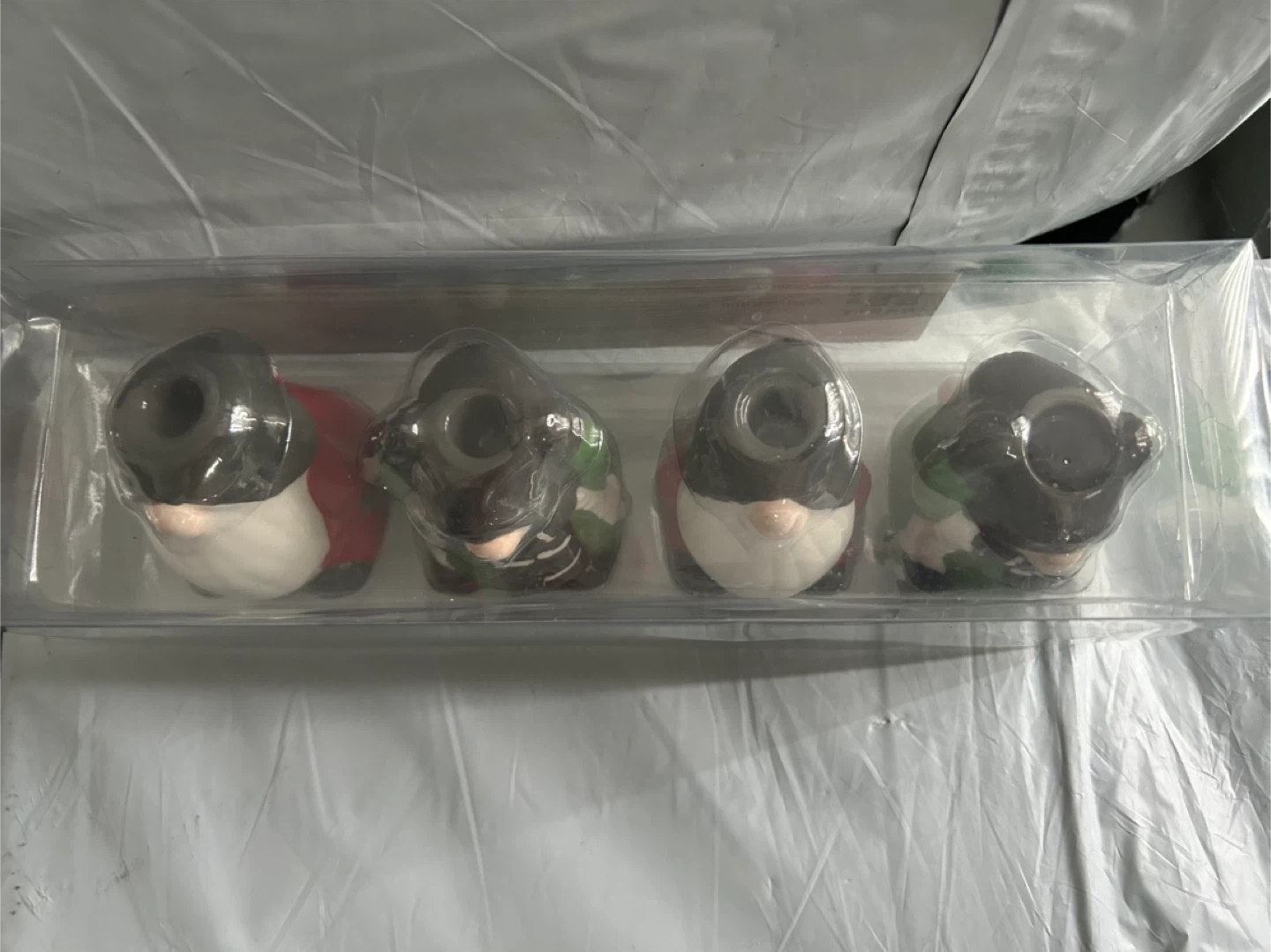 Set of 4 Gnome Taper Holders, Brand New - photo 4