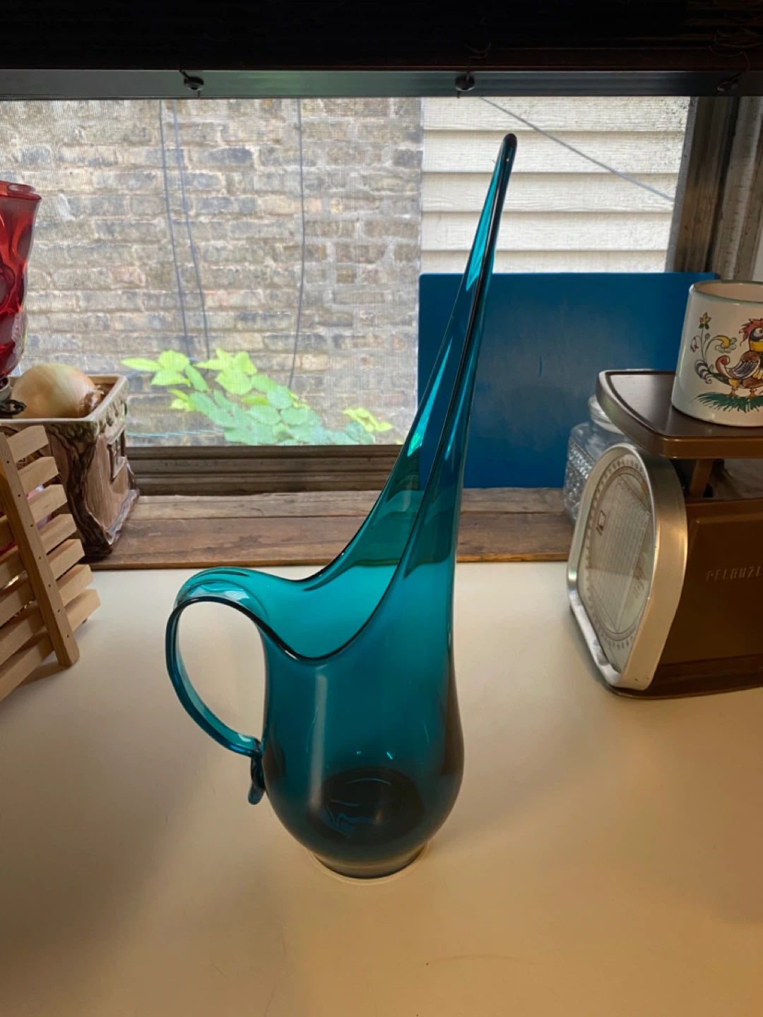 Vintage Viking  Bluenique Swung Stretch Glass