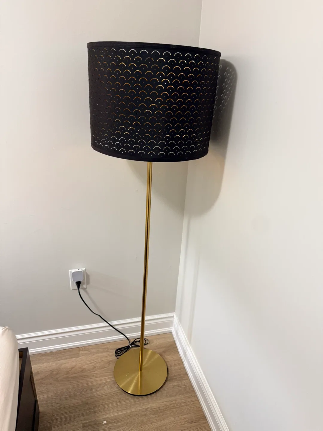 Floor lamp with black and gold shade image indicator(6)