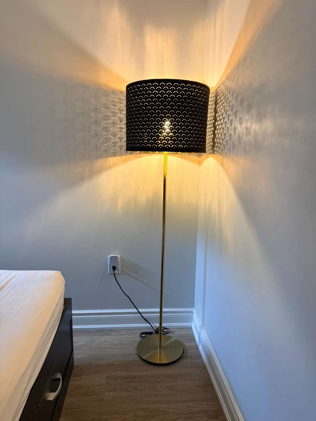 Floor lamp with black and gold shade image indicator(4)