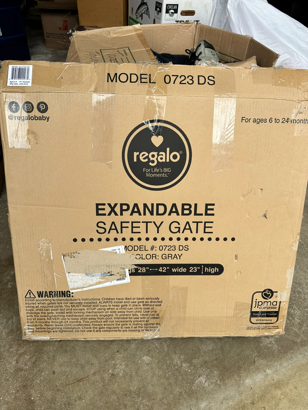 Regalo Expandable Safety Gate - Gray - photo 2